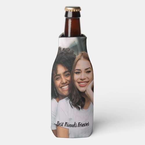 Personalized Best Friend Forever Photo Bottle Cooler