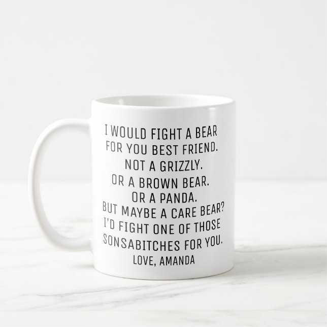 Personalized Best Friend Gift, Funny Best Friend  Coffee Mug (Left)