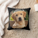 Personalized Best Friend Photo Love Paw Print Throw Pillow