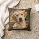 Personalized Best Friend Photo Love Paw Print Throw Pillow