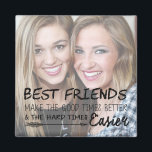 Personalized Best Friend Photo Quote Magnet<br><div class="desc">Best friends are the sisters that life gives us! A tribute to the bond only best friends understand,  this print features your own favorite photo of you and your BFF.</div>