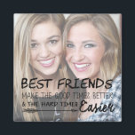 Personalized Best Friend Photo Quote Magnet<br><div class="desc">Best friends are the sisters that life gives us! A tribute to the bond only best friends understand,  this print features your own favorite photo of you and your BFF.</div>