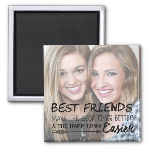 Personalized Best Friend Photo Quote Magnet