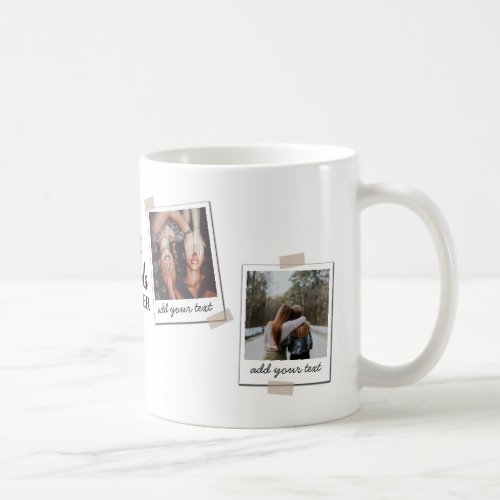 Personalized Best Friends 4 Photo Custom Collage Coffee Mug