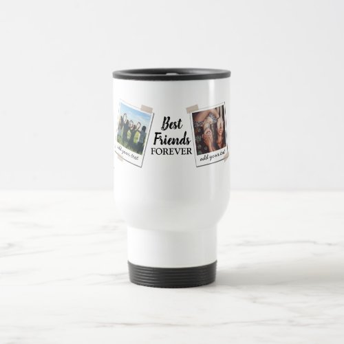 Personalized Best Friends 4 Photo Custom Collage Travel Mug