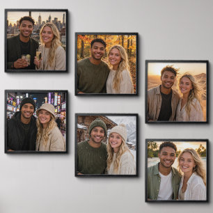 Personalized Best Friends 6 Photo Collage Plaque Peel And Stick Photo Tile