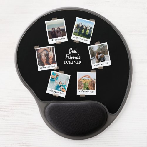 Personalized Best Friends 6 Photo Custom Collage Gel Mouse Pad