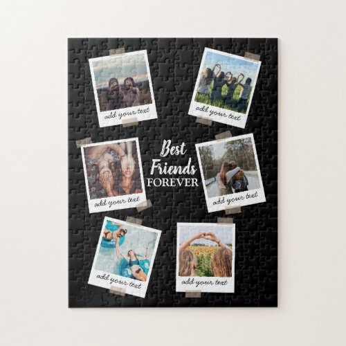 Personalized Best Friends 6 Photo Custom Collage Jigsaw Puzzle