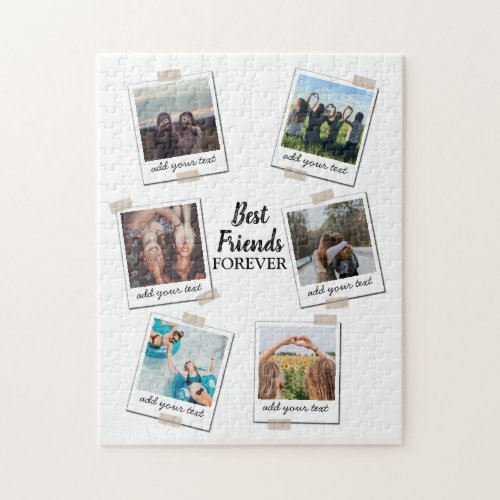 Personalized Best Friends 6 Photo Custom Collage Jigsaw Puzzle