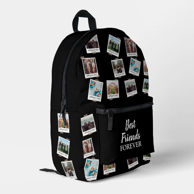 Personalized Best Friends 6 Photo Custom Collage Printed Backpack (Back Corner Left)