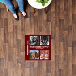 Personalized Best friends forever 4 photo collage Floor Decals