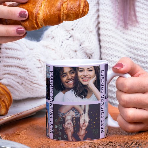 Personalized Best Friends Forever 6 Photo Custom Coffee Mug