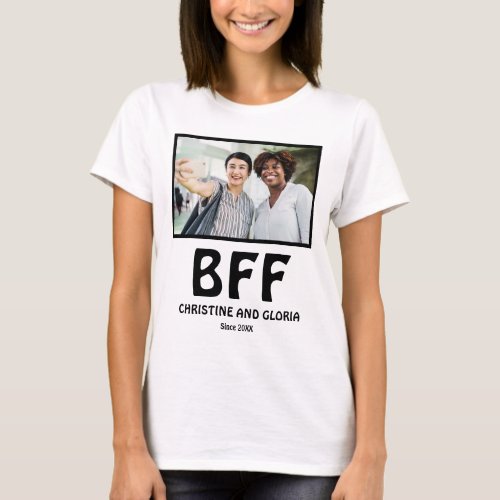 Personalized best friends forever bff photo  T_Shirt