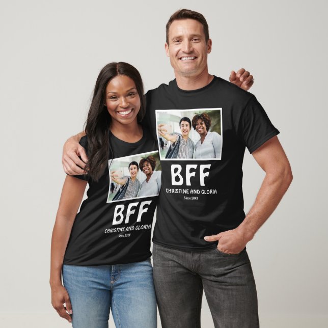 Personalized best friends forever bff photo T-Shirt (Unisex)
