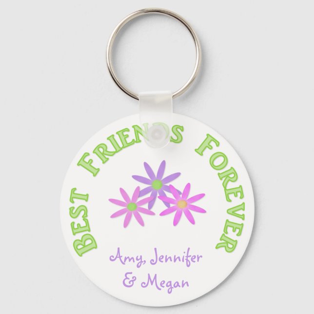 Personalized Best Friends Forever Keychain (Front)