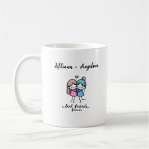 Personalized Best Friends Forever Mug – Custom Nam