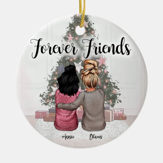 Personalized Best Friends Forever Ornament (Front)