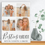 Personalized Best Friends Forever Photo Collage Plaque<br><div class="desc">Celebrate your best friend and friendship with a custom photo collage best friends notebook. Whether it's a birthday, Christmas, or Friendsgiving this best friends notebook is a wonderful gift that will be treasure for years to come. Personalized with 4 of your favorite friend photos and names. COPYRIGHT © 2020 Judy...</div>