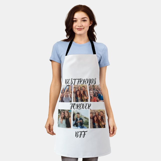 Personalized "Best Friends Forever" Photo Template Apron (Worn)