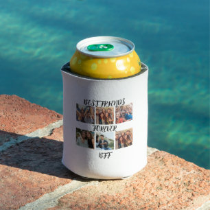 Personalized "Best Friends Forever" Photo Template Can Cooler