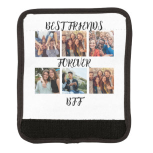 Personalized "Best Friends Forever" Photo Template Luggage Handle Wrap
