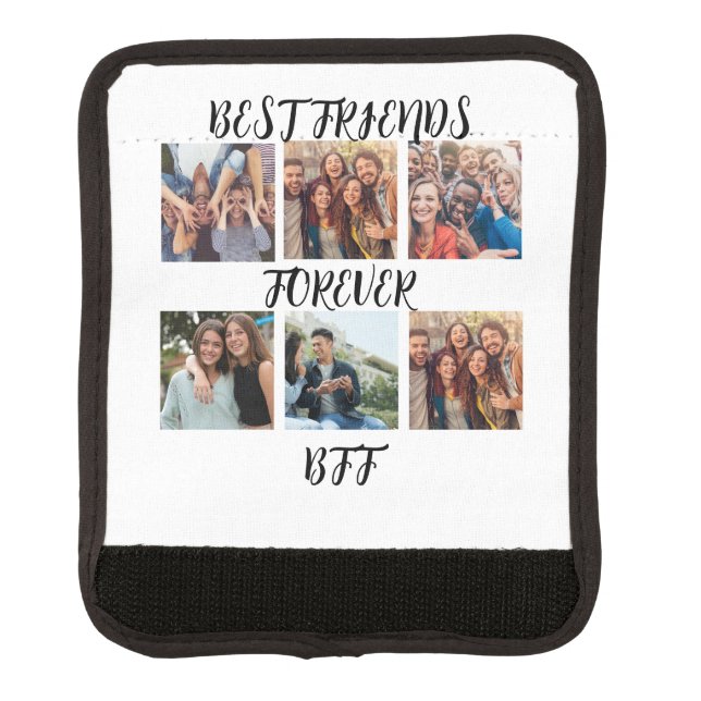 Personalized "Best Friends Forever" Photo Template Luggage Handle Wrap (Front)