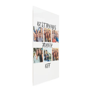 Personalized "Best Friends Forever" Photo Template Metal Print