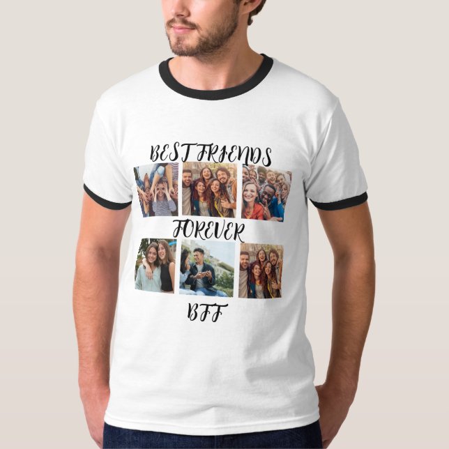 Personalized "Best Friends Forever" Photo Template T-Shirt (Front)