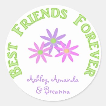 Personalized Best Friends Forever Stickers by SayItNow at Zazzle