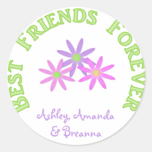 Personalized Best Friends Forever Stickers