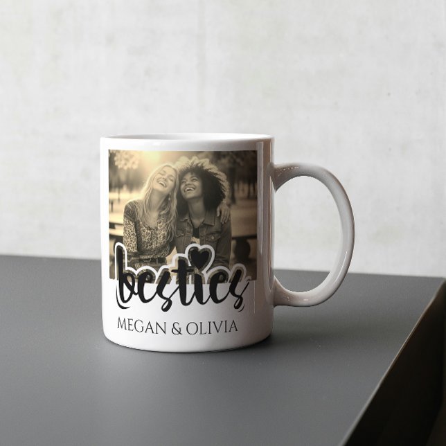 Personalized Best Friends – Modern Minimalist  Coffee Mug (Creator Uploaded)