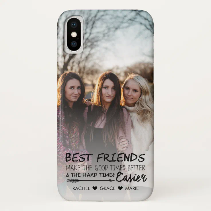 Personalized Best Friends Photo Good Times Easier Case-Mate iPhone Case