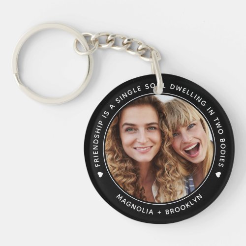 Personalized Best Friends Photo Keepsake Keychain