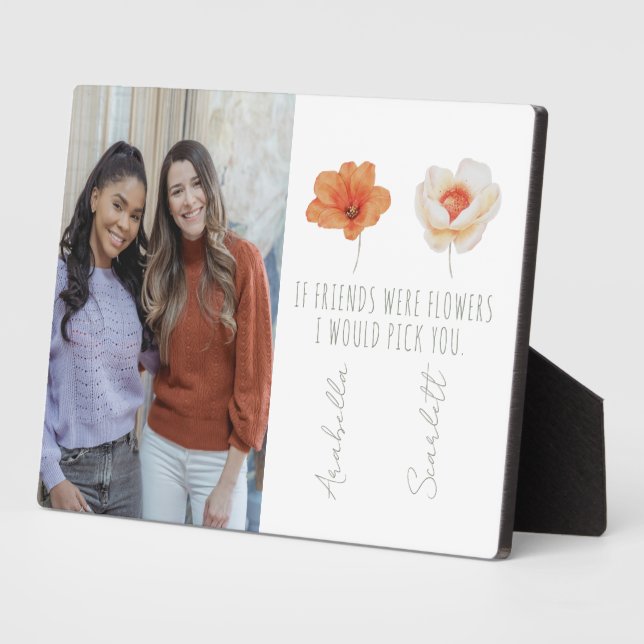 Personalized Best Friends Photo Plaque (Side)
