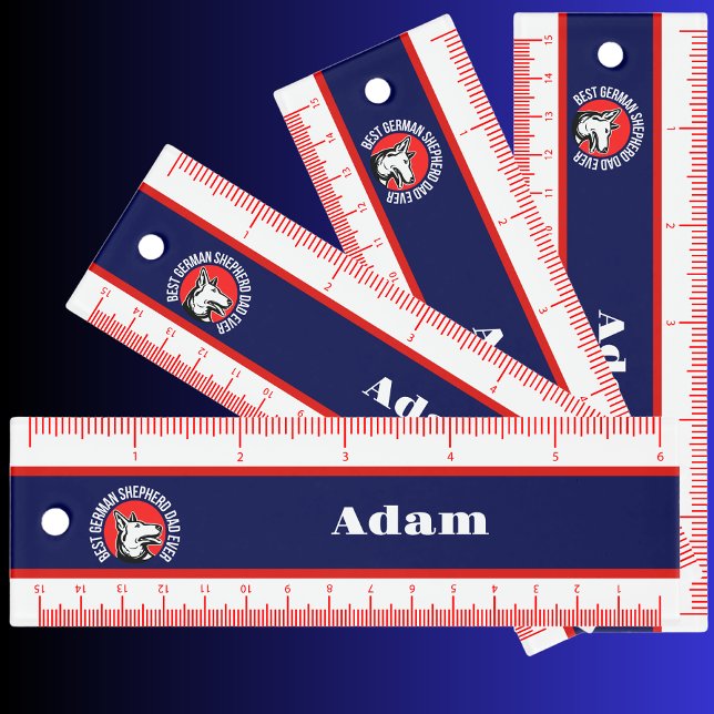 Personalized Best German Shepherd Dad Ever Ruler (Creator Uploaded)