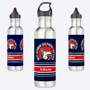 Personalized Best German Shepherd Dad Ever Stainless Steel Water Bottle