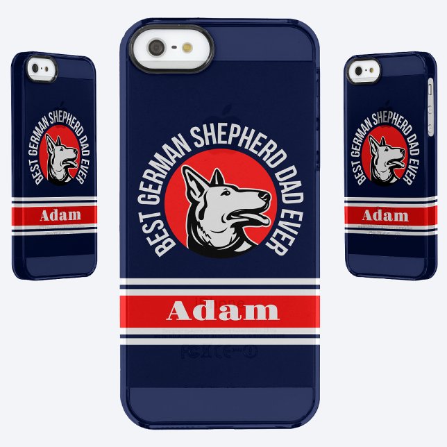 Personalized Best German Shepherd Dad Ever Uncommon iPhone Case (Creator Uploaded)