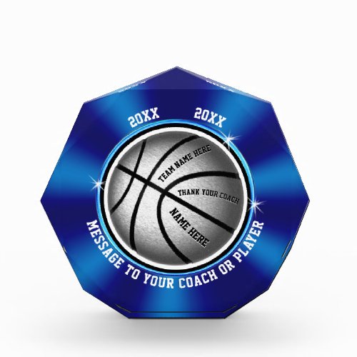 Personalized Best Gift for Basketball Coach Awards