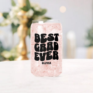 Personalized Best Grad Ever Custom Graduation Can Glass