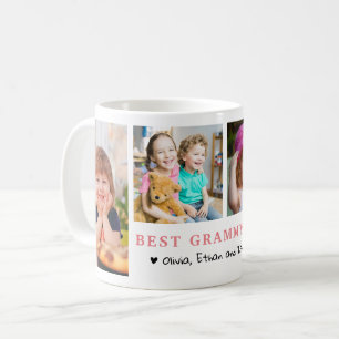 Personalized Best Grammy Ever 4 Photo Collage Coffee Mug
