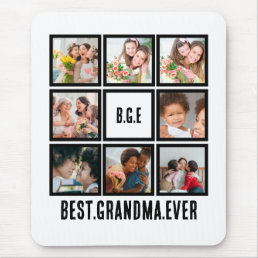 Personalized Best Grandma Ever 8 Photo Collage T-S Mouse Pad