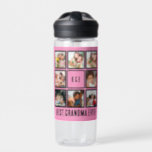 Personalized Best Grandma Ever 8 Photo Collage Water Bottle<br><div class="desc">Personalized Best Grandma Ever 8 Photo Collage. Customize this mothers day gift for Grandma with 8 photos and abbreviation like BME for Best Mom Ever, </div>