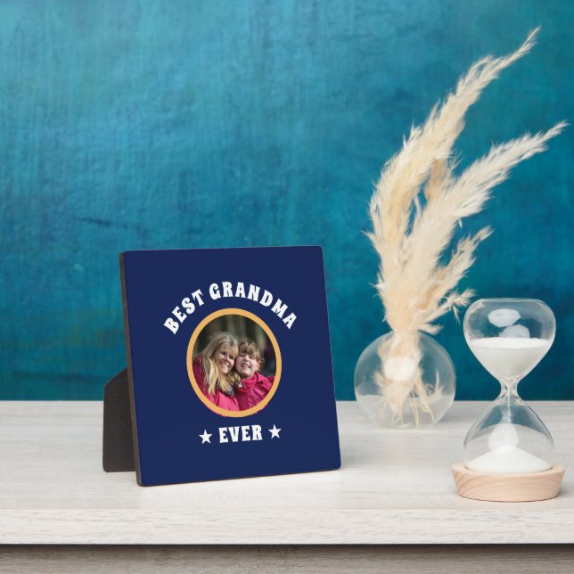 Personalized Best Grandma Ever Custom Family Photo Plaque (Insitu)