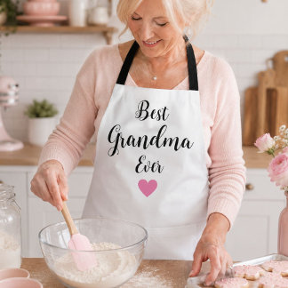 Personalized Best Grandma Ever Kitchen Baking Apron