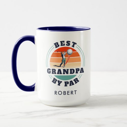 Personalized Best Grandpa By Par Golfing Lover Mug