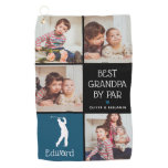 Personalized Best Grandpa by Par Photo Gift Golf Towel Personalized Best Grandpa by Par Photo Gift Golf Towel