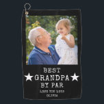 Personalized Best Grandpa by Par Photo Gift  Golf Towel<br><div class="desc">Black and white  Best grandpa by Par golf towel personalized with photo and name. Makes best gifts for golfers for fathers day, birthday and holidays.</div>