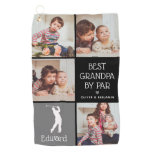 Personalized Best Grandpa by Par Photo Gift Golf Towel Personalized Best Grandpa by Par Photo Gift Golf Towel