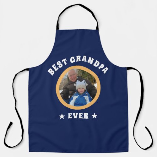 Personalized Best Grandpa Ever Custom Family Photo Apron