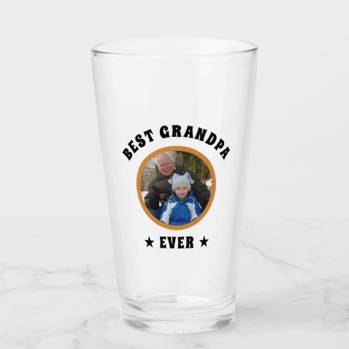 Personalized Best Grandpa Ever Custom Family Photo Glass